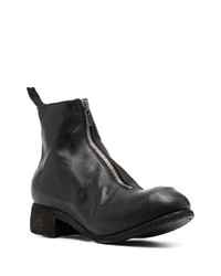 Bottines chelsea en cuir noires Guidi