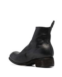 Bottines chelsea en cuir noires Guidi