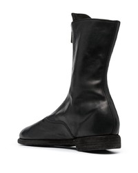 Bottines chelsea en cuir noires Guidi