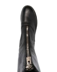 Bottines chelsea en cuir noires Guidi