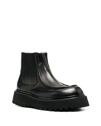 Bottines chelsea en cuir noires Premiata