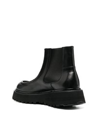 Bottines chelsea en cuir noires Premiata