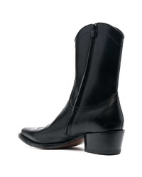 Bottines chelsea en cuir noires DSQUARED2