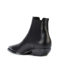 Bottines chelsea en cuir noires Saint Laurent