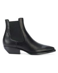 Bottines chelsea en cuir noires Saint Laurent