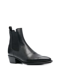 Bottines chelsea en cuir noires Paul Warmer