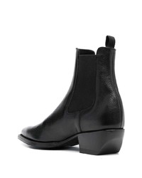 Bottines chelsea en cuir noires Paul Warmer