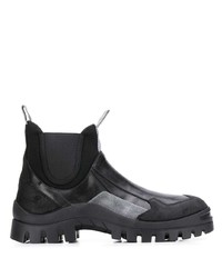 Bottines chelsea en cuir noires Premiata