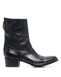 Bottines chelsea en cuir noires Premiata