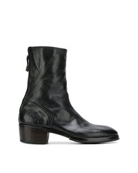 Bottines chelsea en cuir noires Premiata