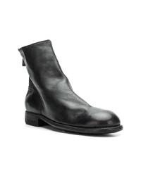 Bottines chelsea en cuir noires Guidi