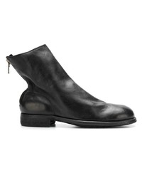 Bottines chelsea en cuir noires Guidi