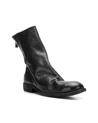 Bottines chelsea en cuir noires Guidi