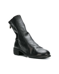 Bottines chelsea en cuir noires Guidi