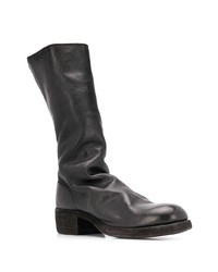 Bottines chelsea en cuir noires Guidi