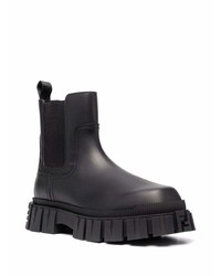 Bottines chelsea en cuir noires Fendi