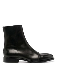 Bottines chelsea en cuir noires Roberto Cavalli