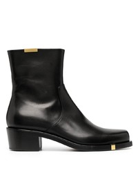 Bottines chelsea en cuir noires Rochas