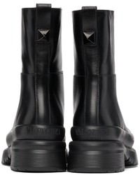 Bottines chelsea en cuir noires Valentino Garavani