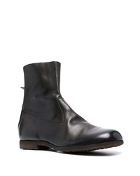 Bottines chelsea en cuir noires Premiata