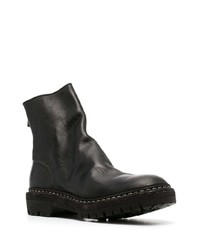 Bottines chelsea en cuir noires Guidi