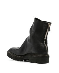 Bottines chelsea en cuir noires Guidi