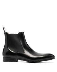 Bottines chelsea en cuir noires Santoni