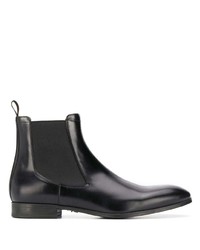 Bottines chelsea en cuir noires Santoni