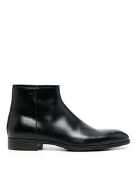 Bottines chelsea en cuir noires Santoni