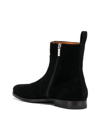 Bottines chelsea en cuir noires Santoni