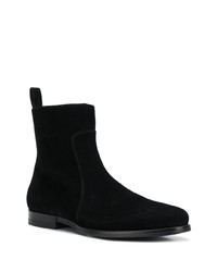 Bottines chelsea en cuir noires Santoni