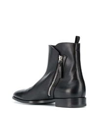 Bottines chelsea en cuir noires Premiata