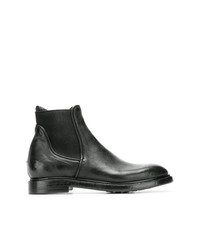 Bottines chelsea en cuir noires Silvano Sassetti