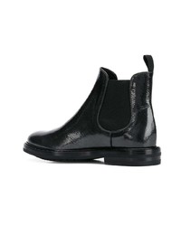 Bottines chelsea en cuir noires AGL