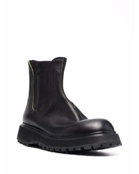 Bottines chelsea en cuir noires Premiata