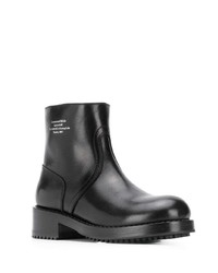 Bottines chelsea en cuir noires Raf Simons