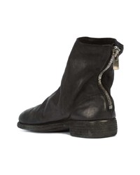 Bottines chelsea en cuir noires Guidi