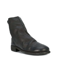 Bottines chelsea en cuir noires Guidi