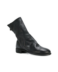 Bottines chelsea en cuir noires Guidi