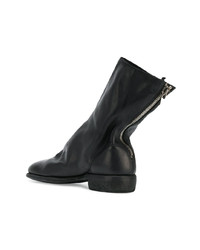 Bottines chelsea en cuir noires Guidi