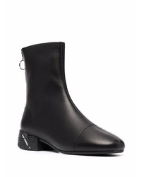 Bottines chelsea en cuir noires Raf Simons