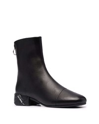 Bottines chelsea en cuir noires Raf Simons