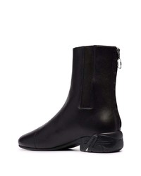 Bottines chelsea en cuir noires Raf Simons