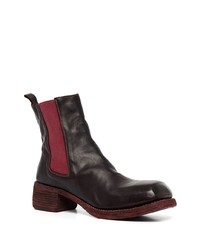 Bottines chelsea en cuir noires Guidi