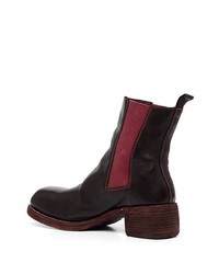 Bottines chelsea en cuir noires Guidi