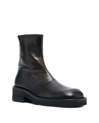 Bottines chelsea en cuir noires MM6 MAISON MARGIELA