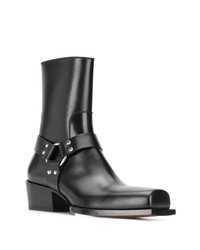 Bottines chelsea en cuir noires DSQUARED2