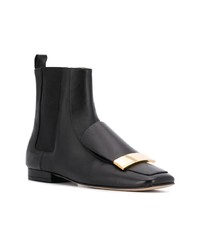 Bottines chelsea en cuir noires Sergio Rossi