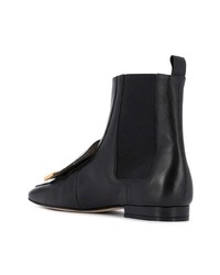 Bottines chelsea en cuir noires Sergio Rossi