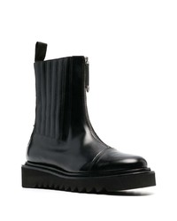 Bottines chelsea en cuir noires Toga